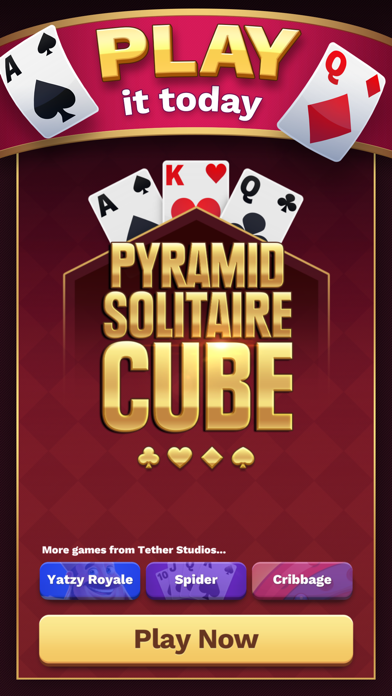 Pyramid Solitaire Cube Screenshot