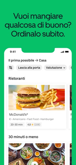 Uber Eats: Consegna di cibo su App Store