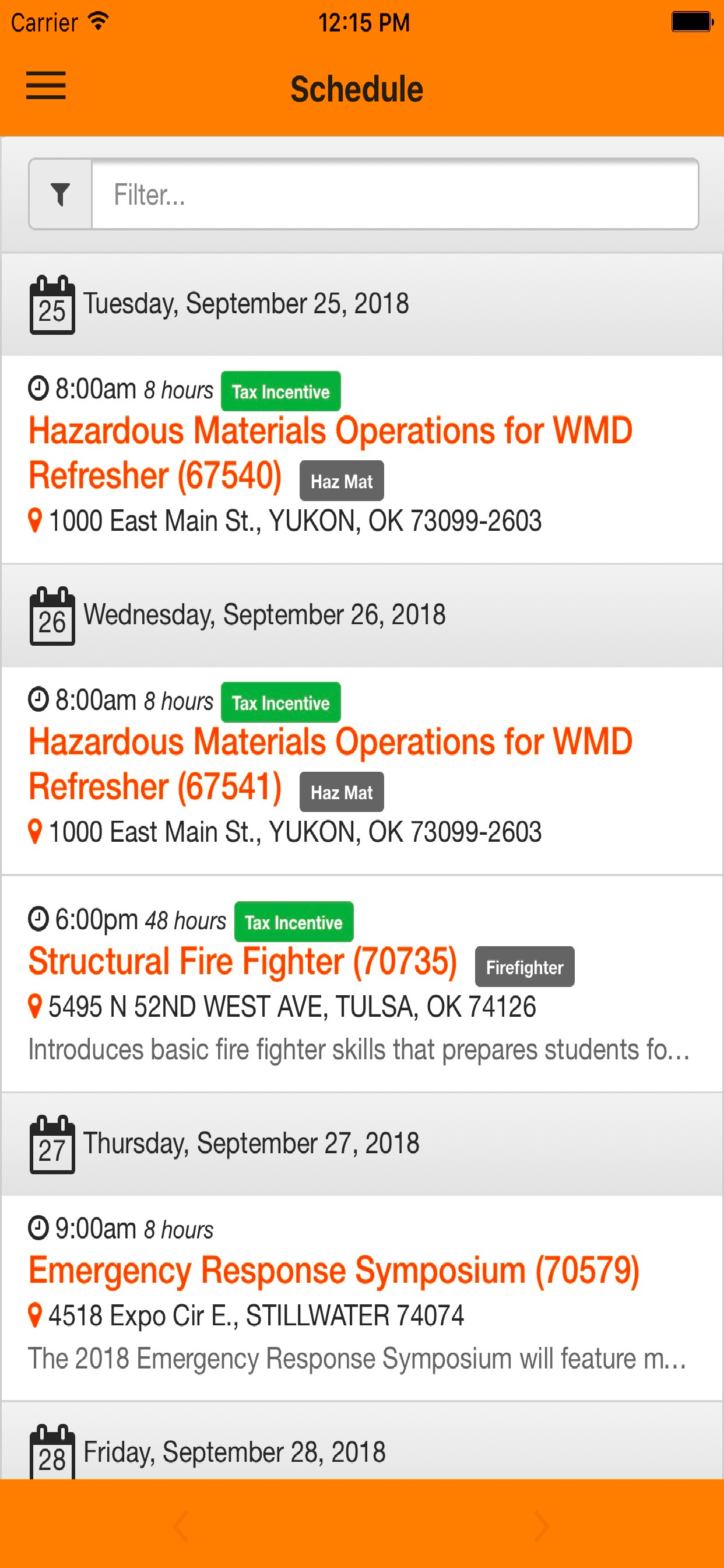 OSU Fire Service Training