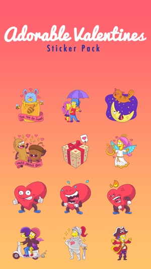 Adorable Valentines Stickers(圖2)-速報App