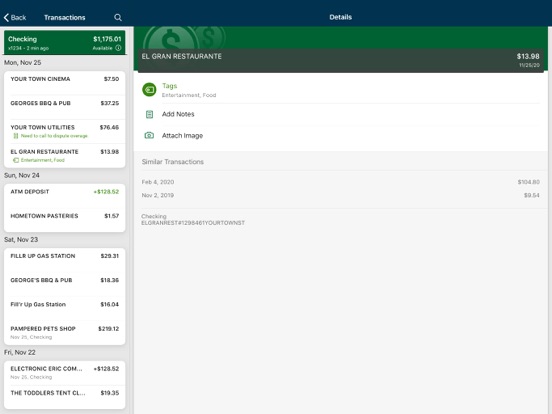 Equitable E-Banking iPad screenshot 1 - Finance app