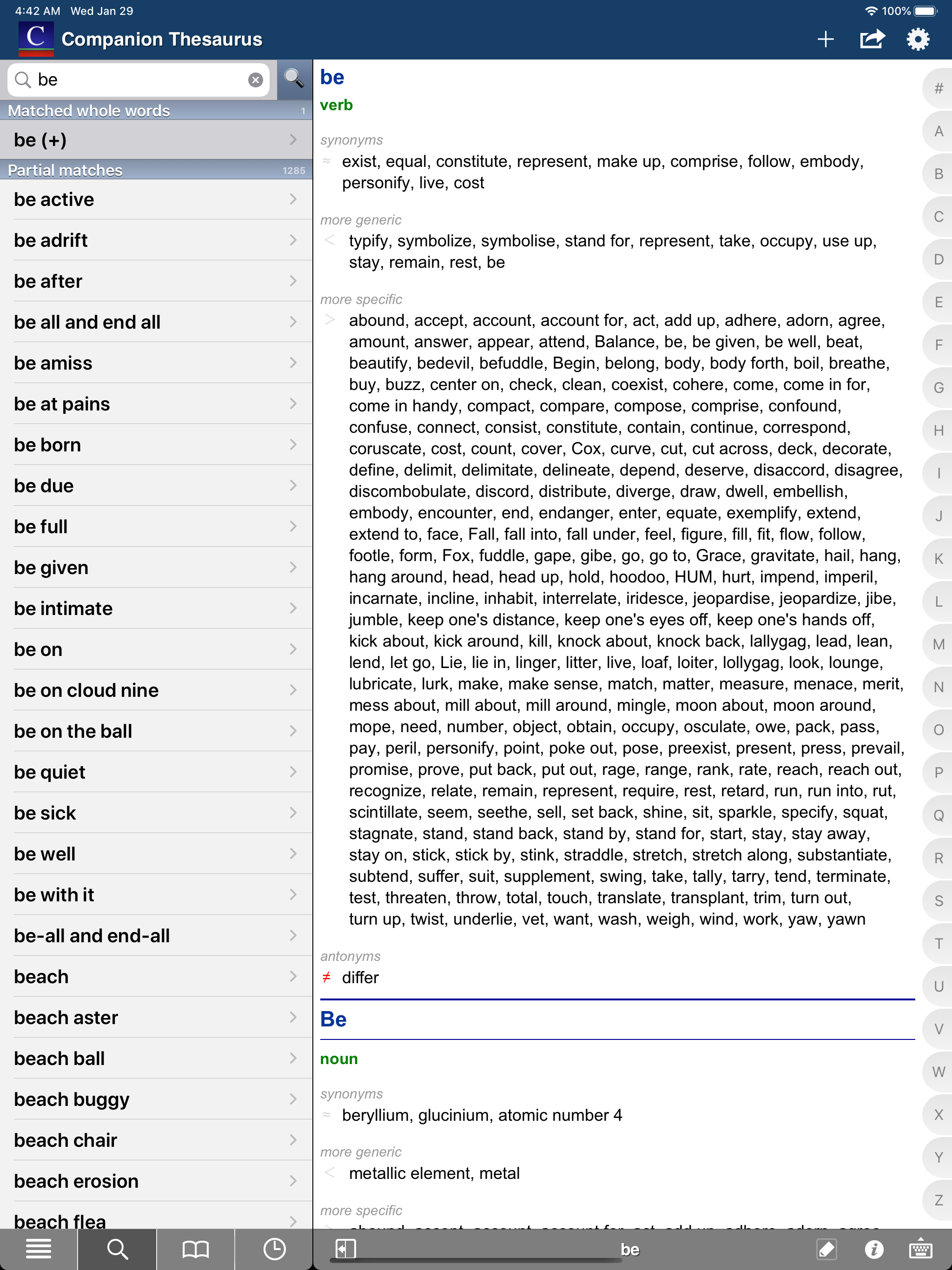 English Thesaurus (WordNet) screenshot 9