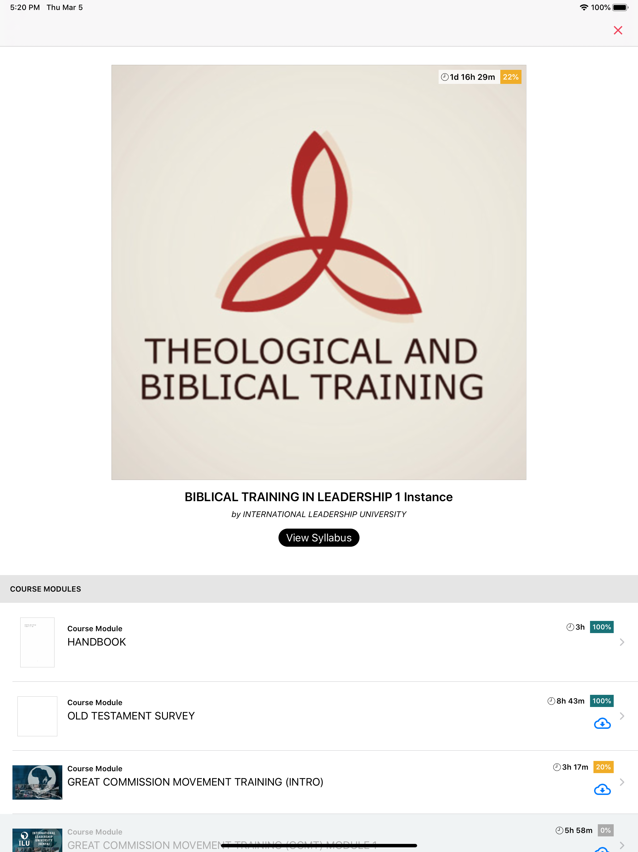 Biblical Training Leadership
