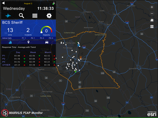 MARVLIS PSAP Monitor iPad screenshot 2 - Business app