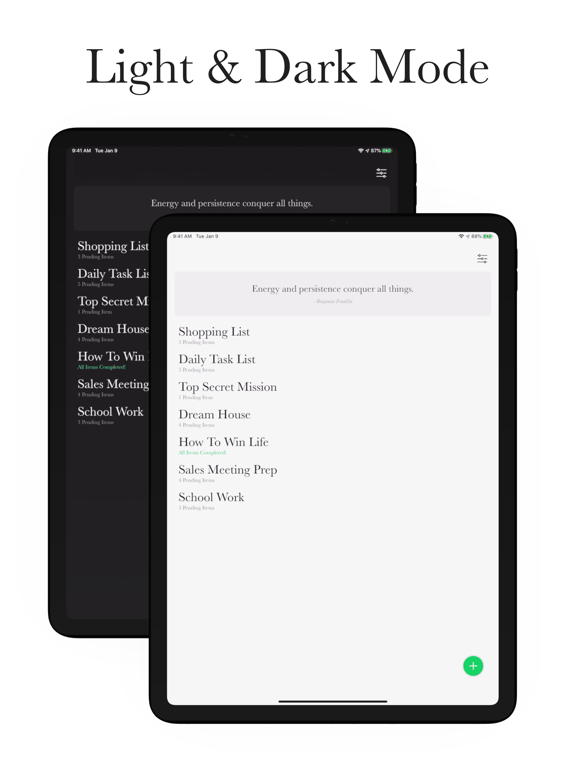Jottin: Simple To-Do Tasks iPad screenshot 3 - Productivity app