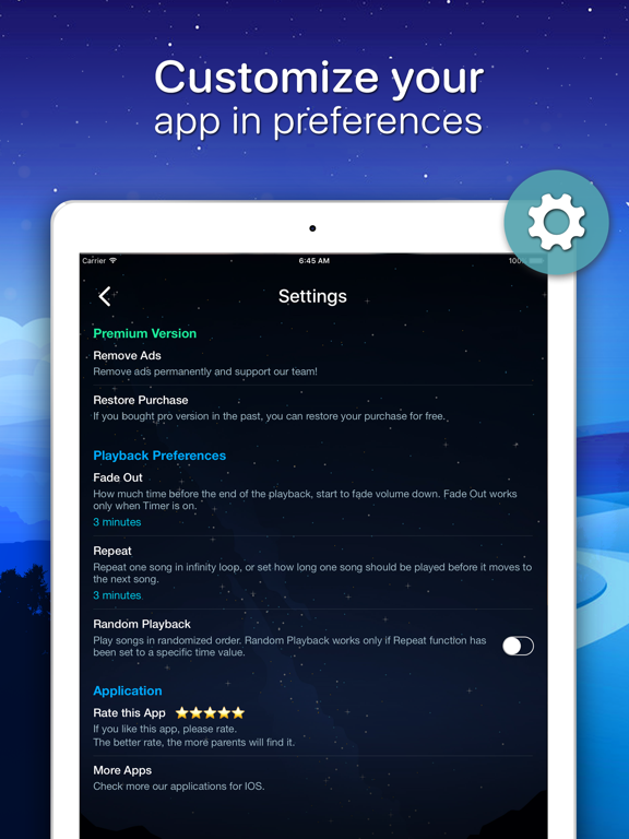 Lullaby Songs for Sleep iPad screenshot 7 - Music app