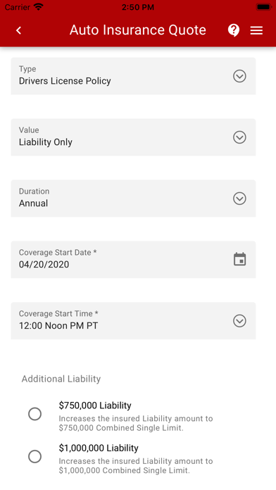 Mexican Auto Insurance Screenshot