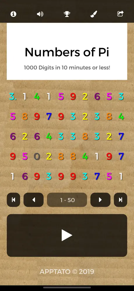 Pi Juego de Números