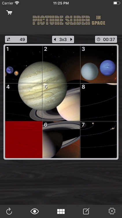 Picture Tile Slider In Space