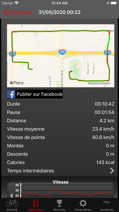 Screenshot #2 pour Fitmeter Bike Basic - cyclisme