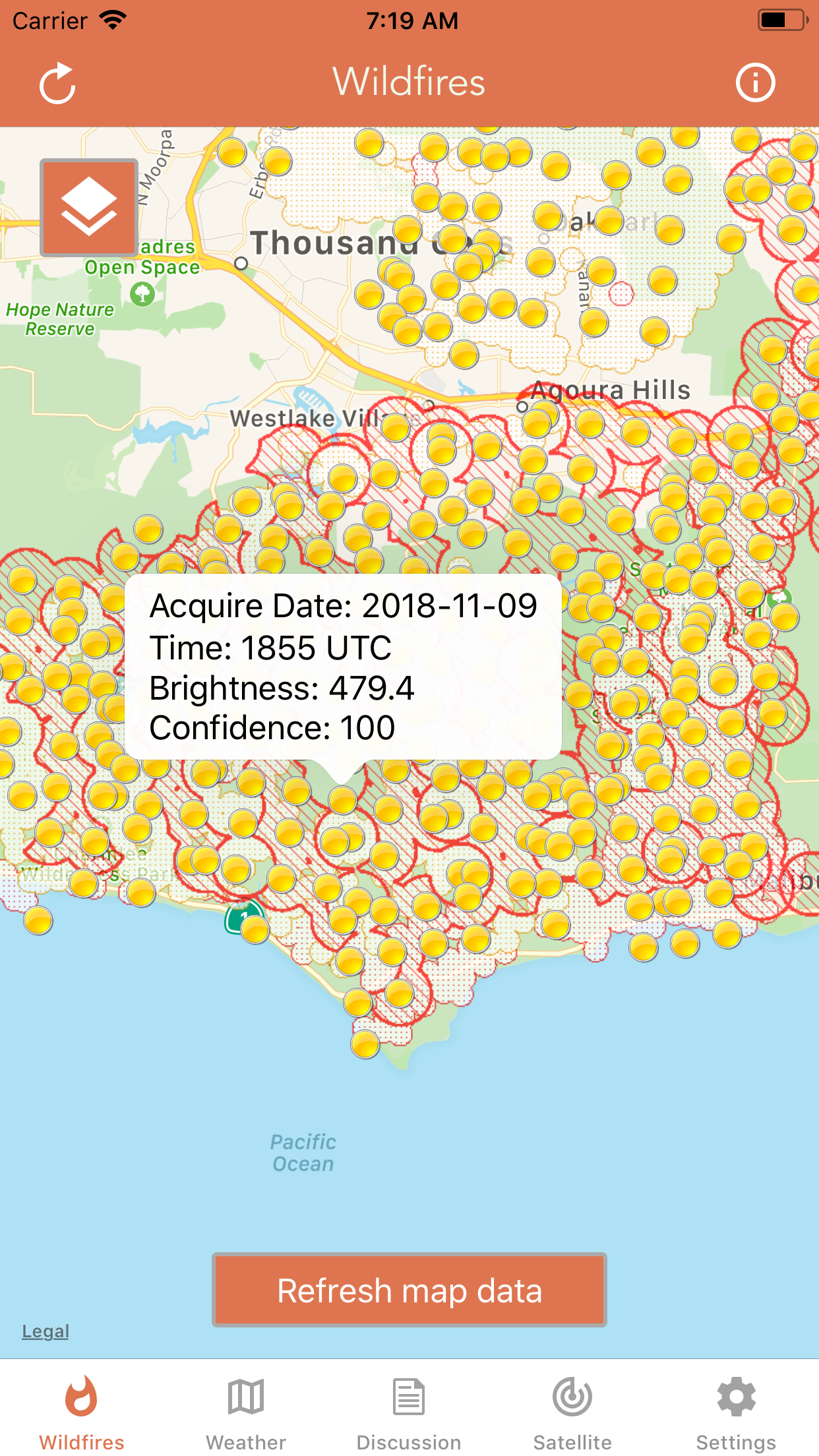 Wildfire - Fire Map Info