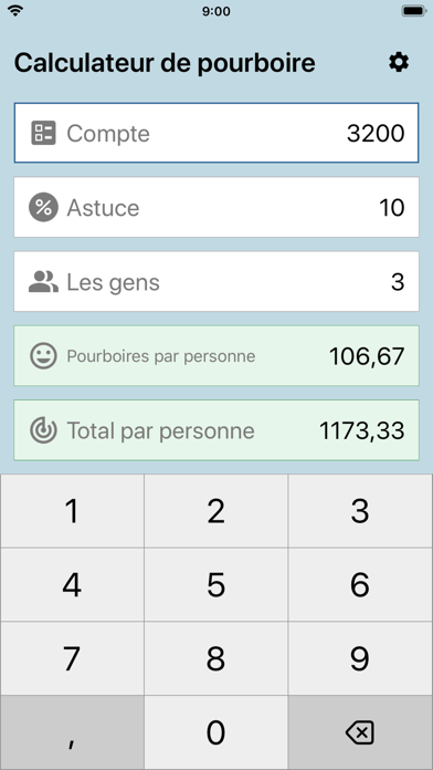 Screenshot #2 pour Calculateur de pourboire pro