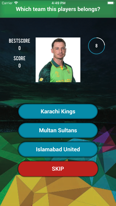 Cricket Player Team - PSL Quizのおすすめ画像1