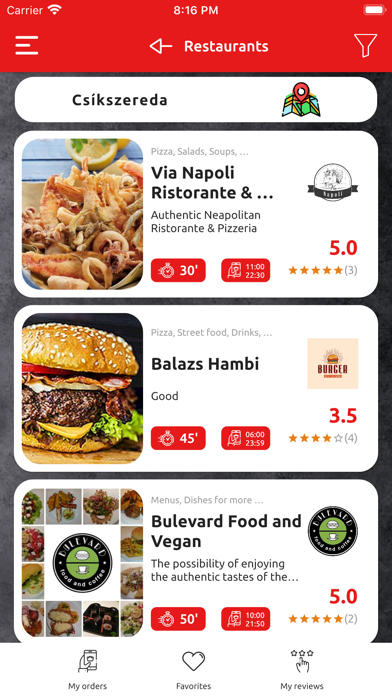 Hamm - food ordering Screenshot