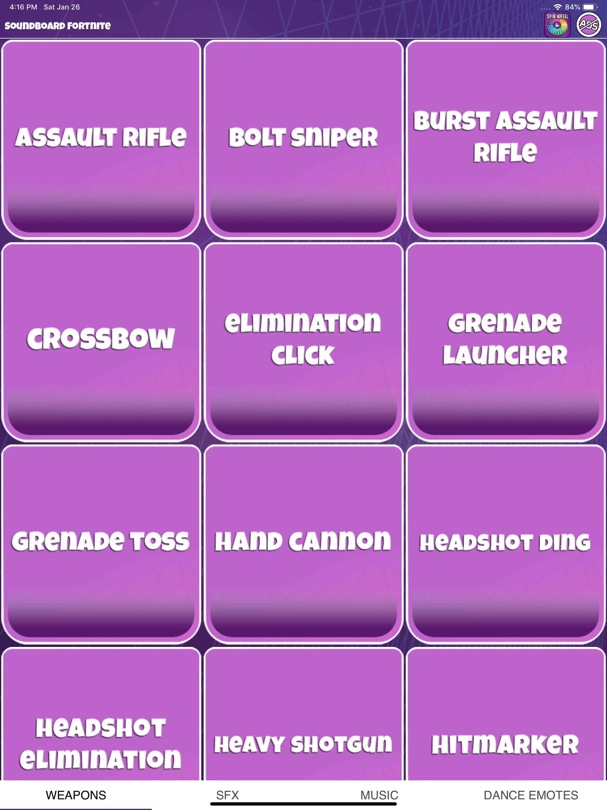 Soundboard Sounds for Fortnite