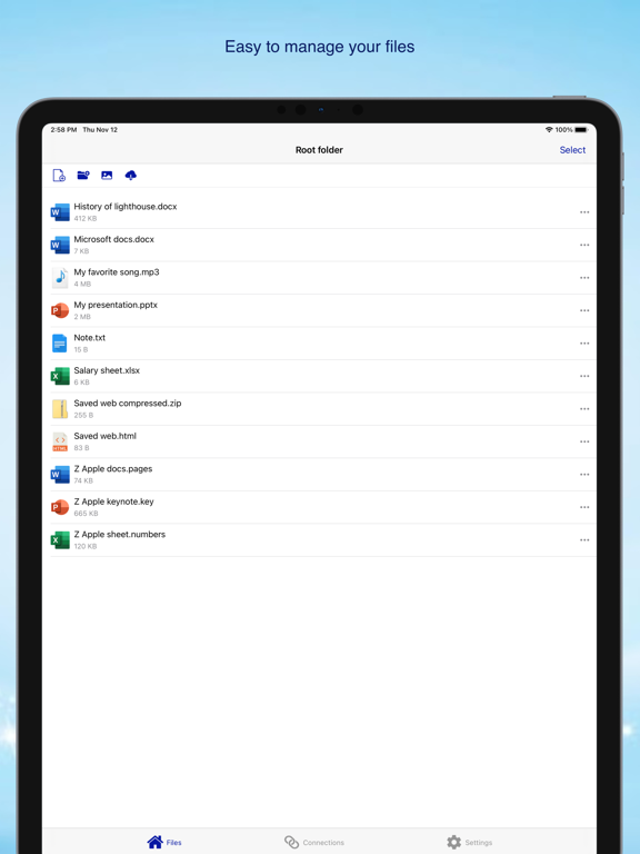 Screenshot #4 pour Easy Files - Wifi transfer