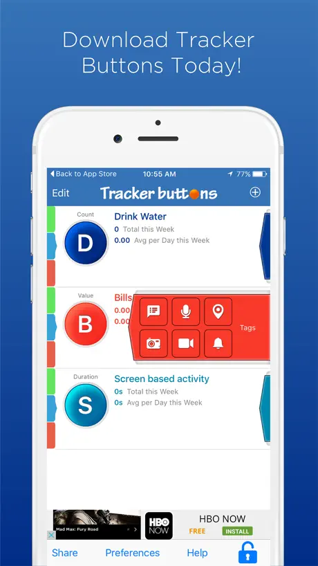 Tracker Buttons Pro