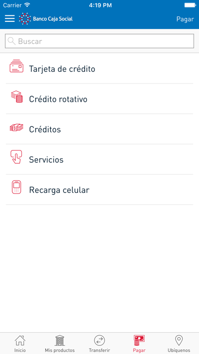 Banco Caja Social Móvil Screenshot