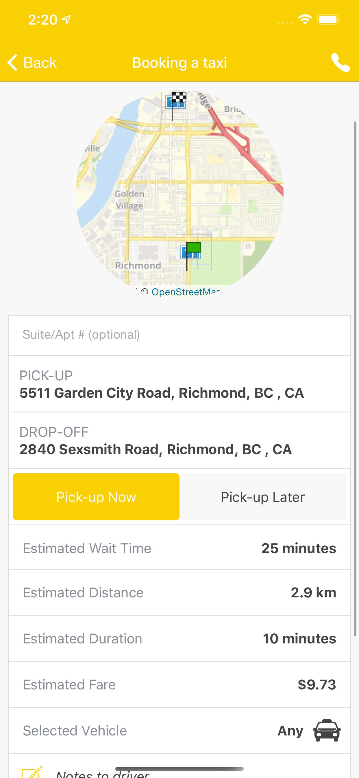 Garden City Cabs screenshot 4