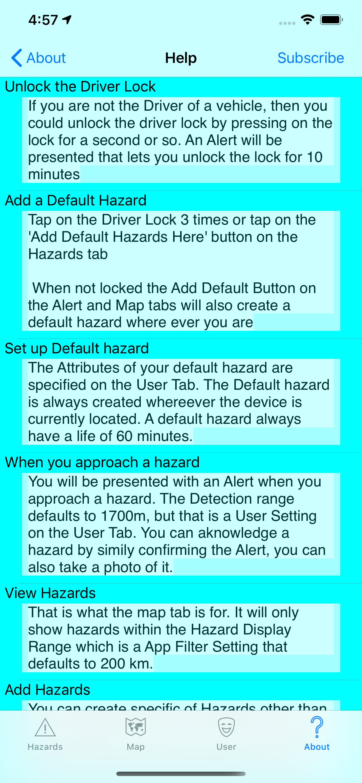 Hazards screenshot 5