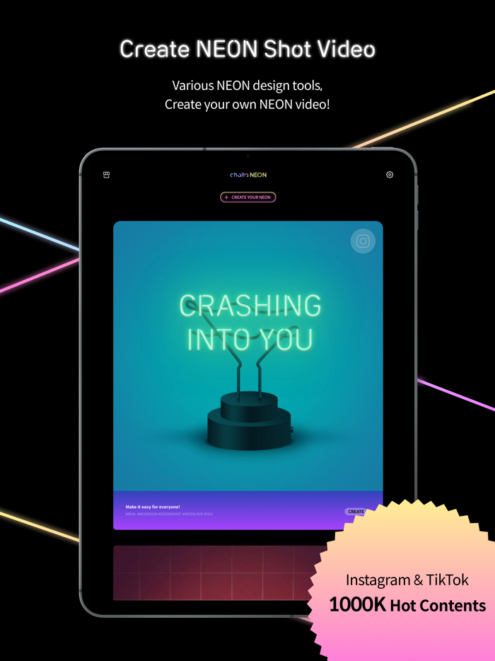 NEON GIFTEXT Video Effects