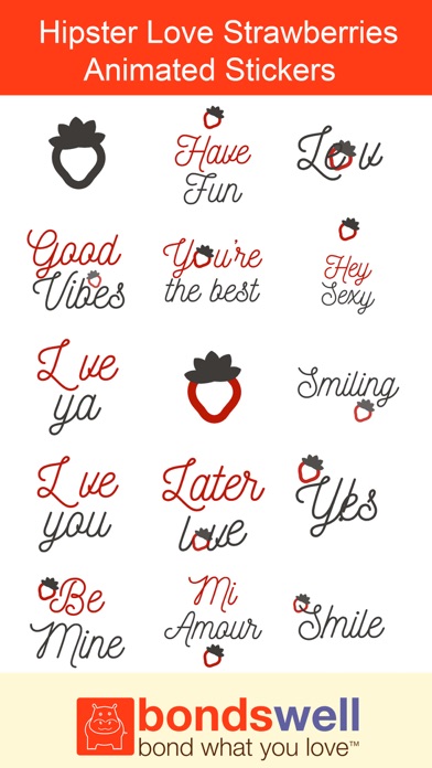 Screenshot #1 pour Hipster Love Strawberries