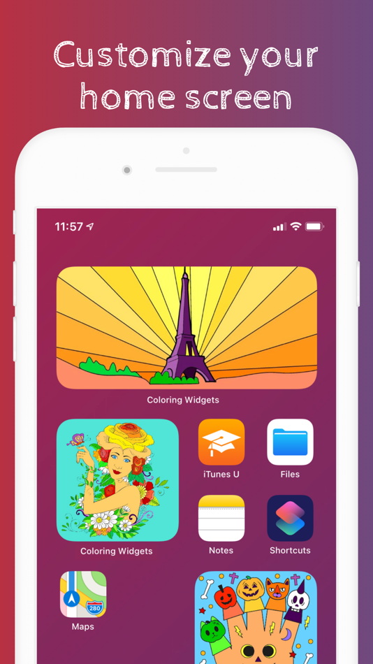 #6. Coloring Widget (iOS) بواسطة: Laid-back Lion Apps Ltd