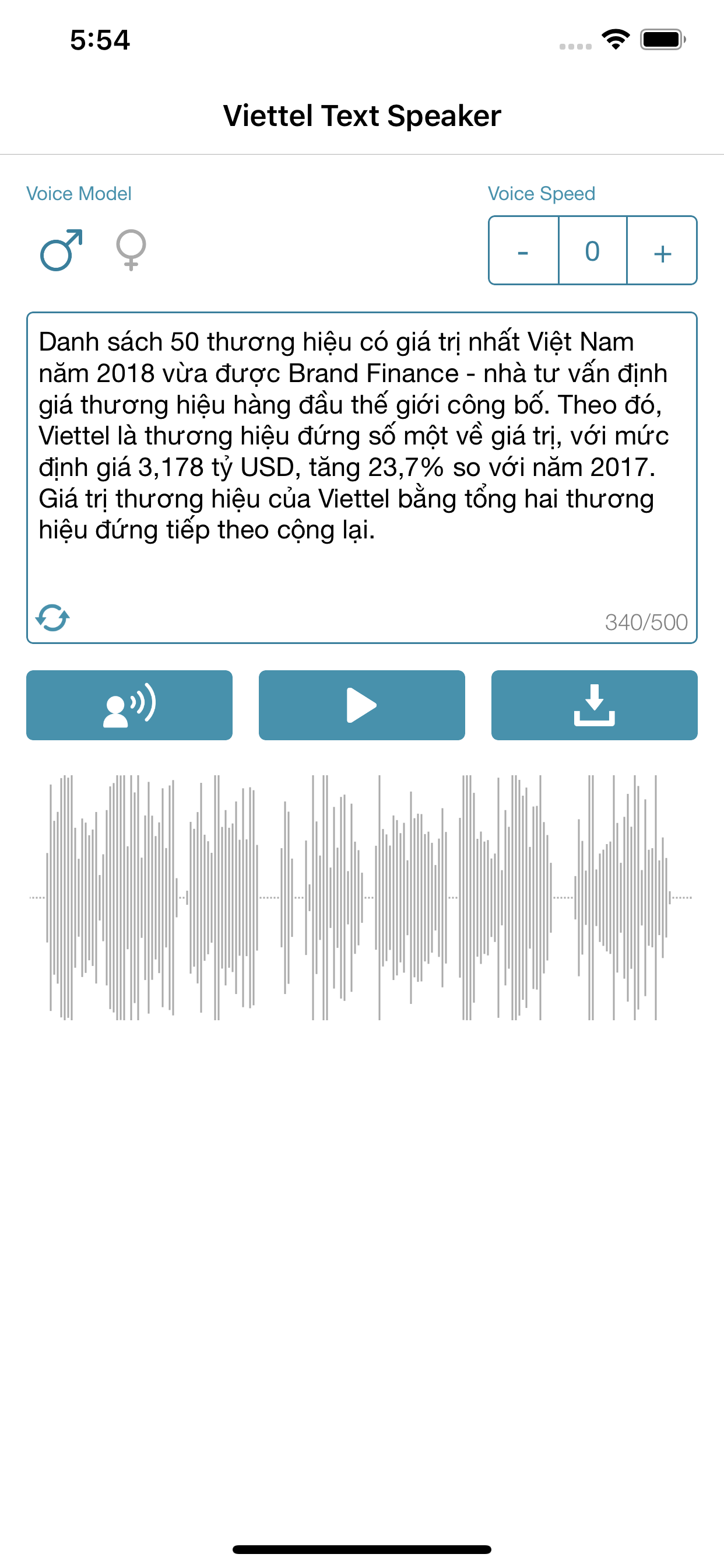 Viettel Text Speaker