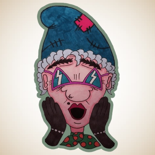 Crazzy Granny Stickers