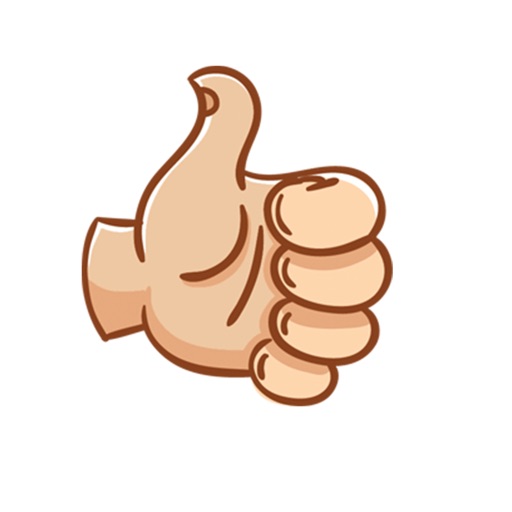 Hand emoji & top text stickers icon
