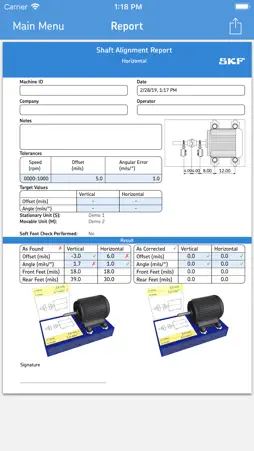 SKF Shaft alignment screenshot 4