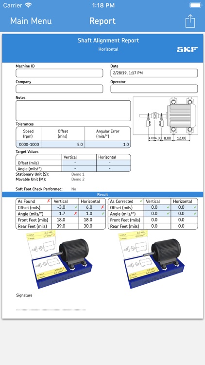 SKF Shaft alignment screenshot-3