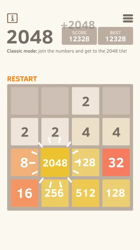 2048 Number Puzzle game