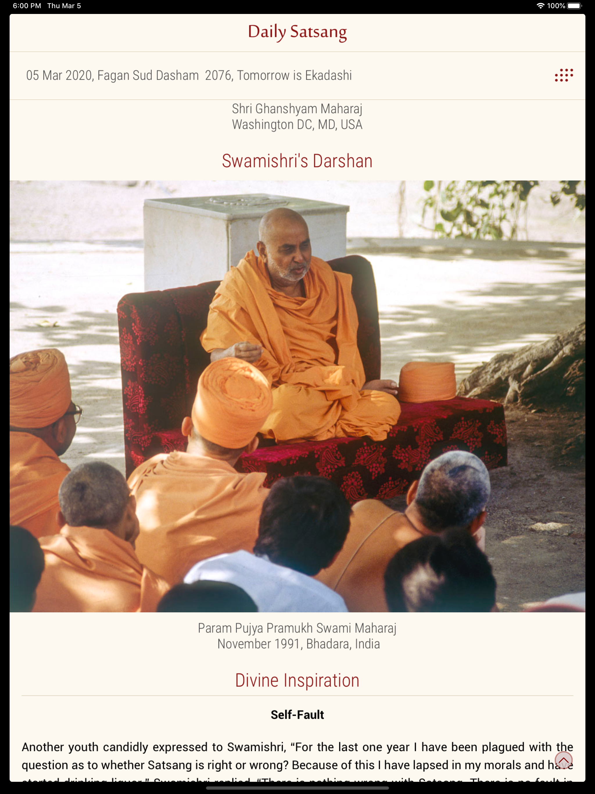 Daily Satsang