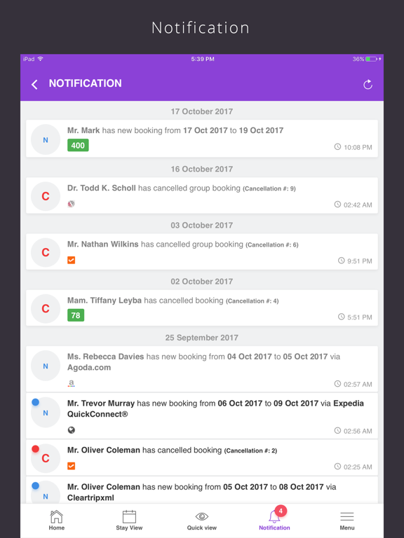 Hybrid PMS & Channel Manager iPad screenshot