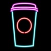 Neon Coffee Stickers