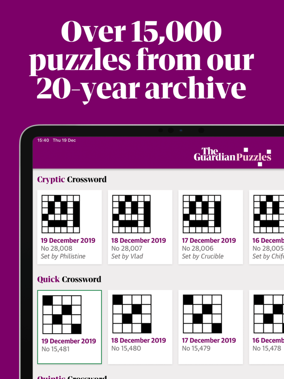 Screenshot #4 pour Guardian Puzzles & Crosswords