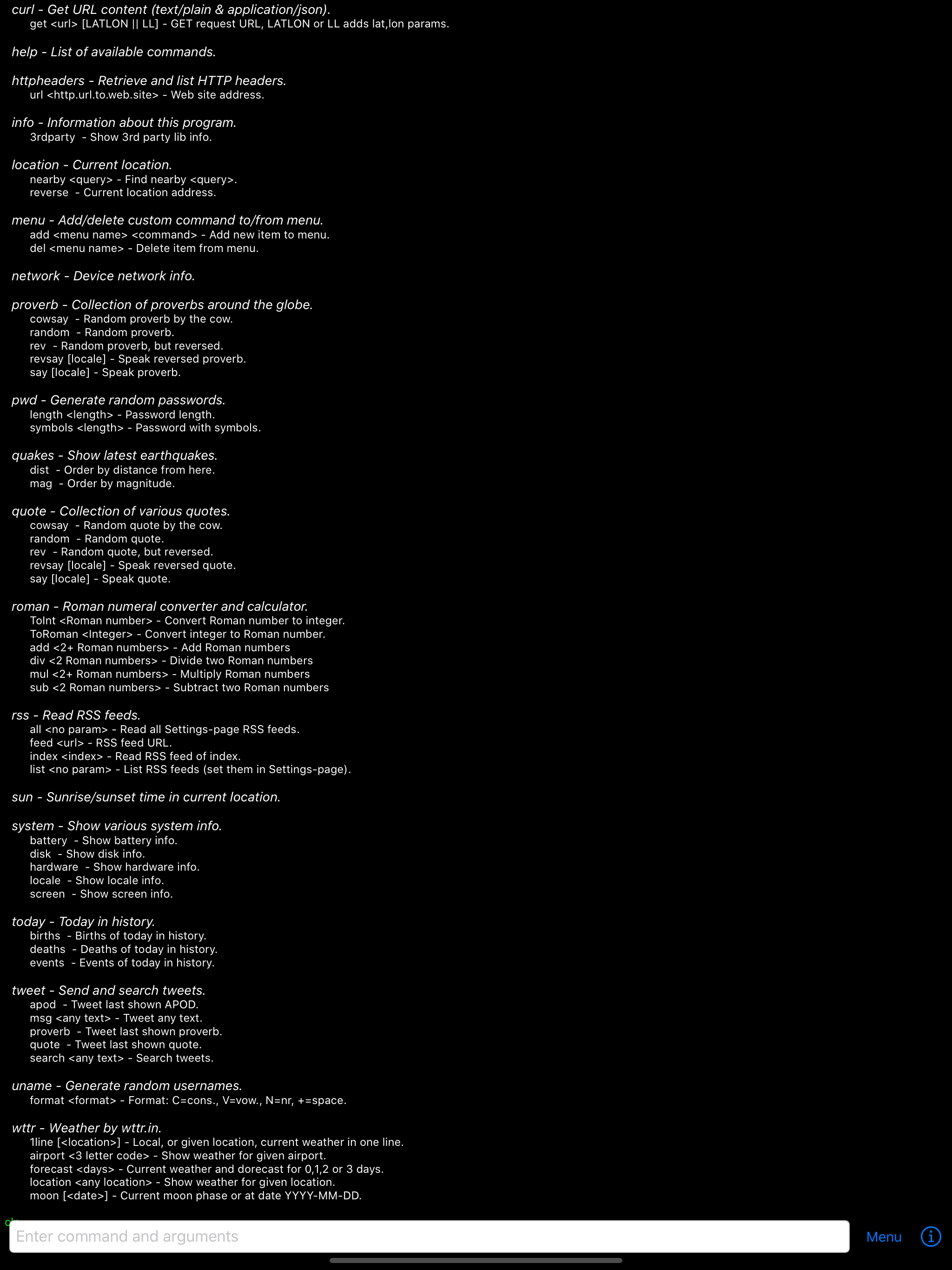 Command Line Program