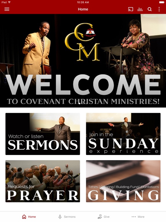 Covenant Christian Ministries iPad screenshot 1 - Lifestyle app