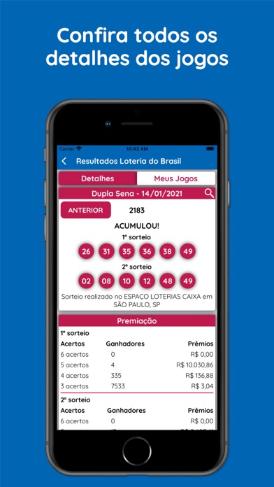 Resultados Loteria do Brasil Screenshot