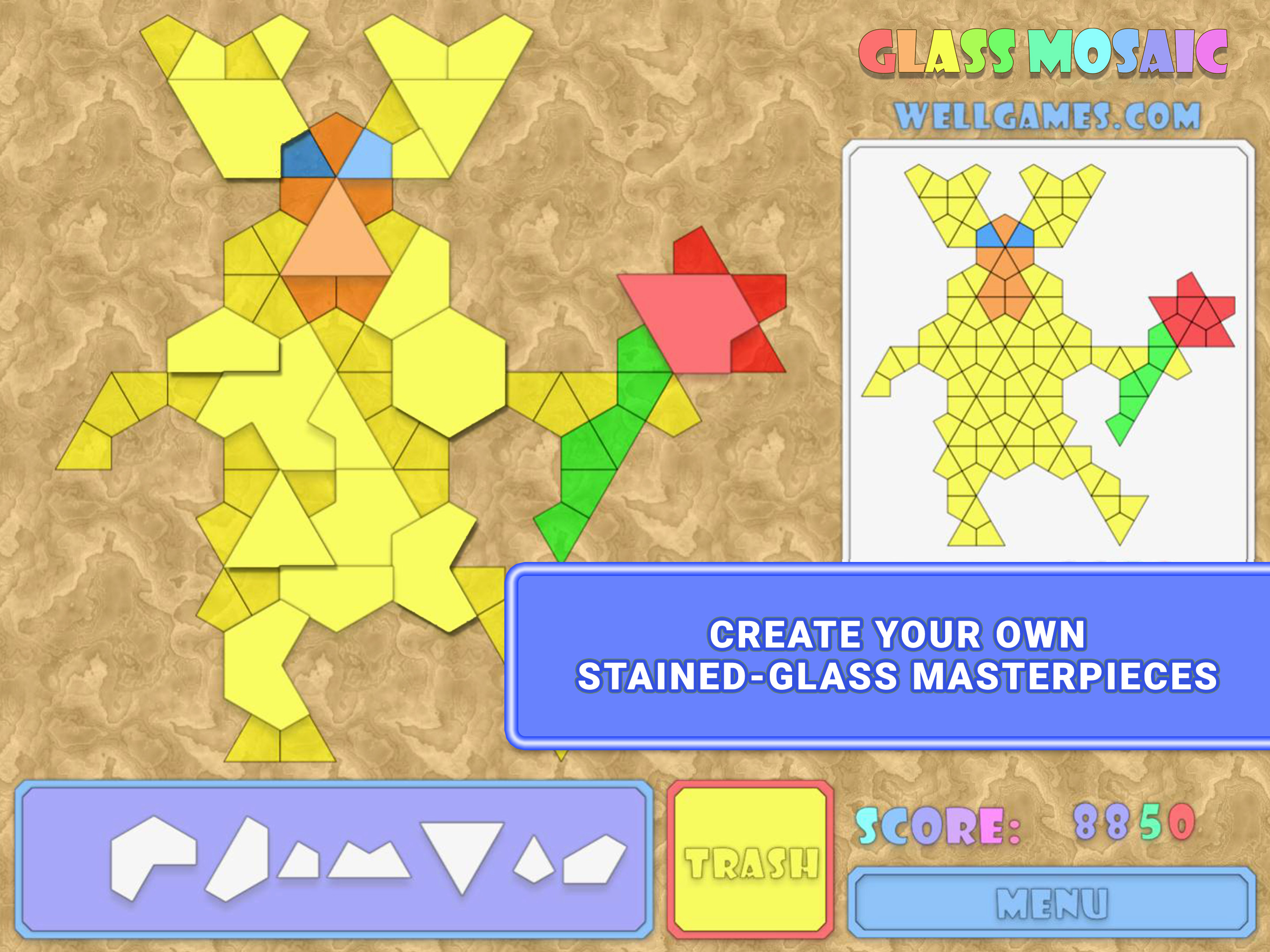 Glass Mosaic: Jigsaw Puzzle