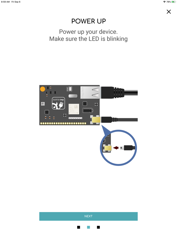 electric imp iPad screenshot