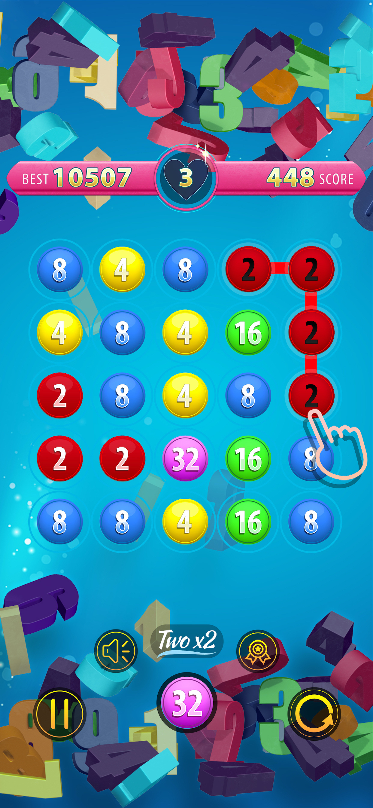 Two For 2: match the numbers!