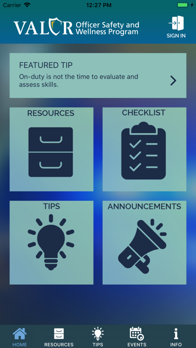 VALOR Officer Safety Screenshot
