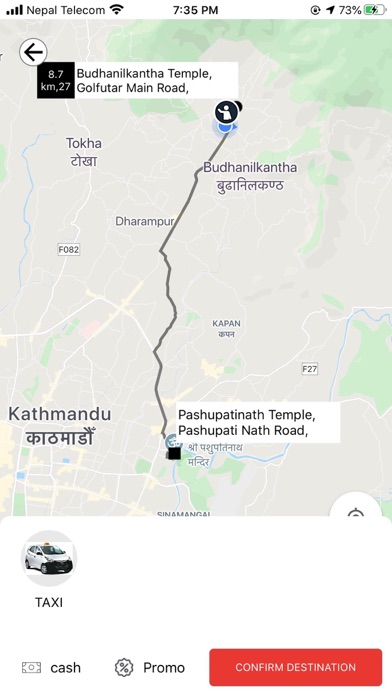 Taximandu User Screenshot
