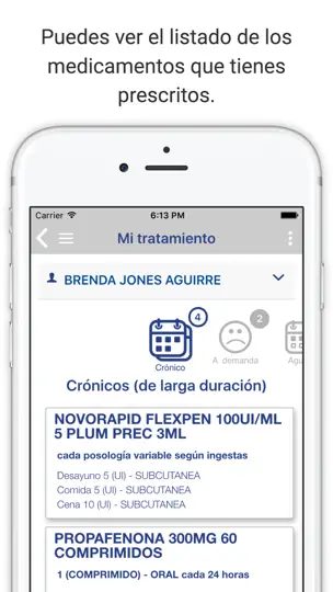 Captura de pantalla de Mi Tratamiento en iPhone 2