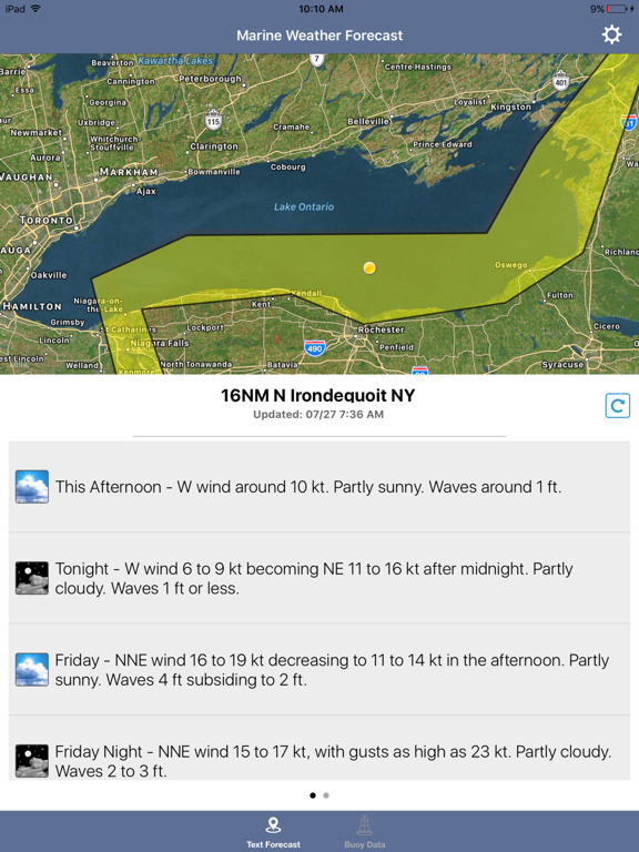 Screenshot #4 pour Lake Ontario Boating Weather