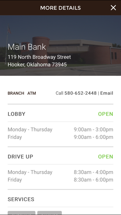 First National Bank of Hooker Screenshot