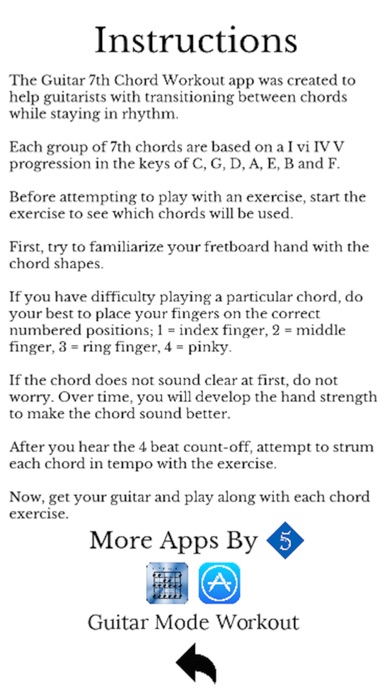 Guitar 7th Chord Workout Screenshot