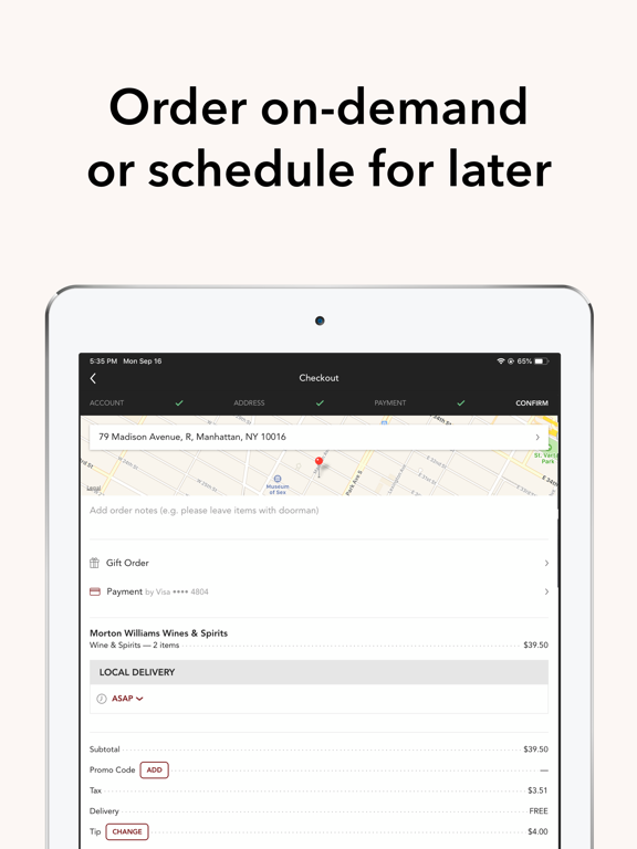Minibar Delivery: Get Alcohol iPad screenshot 5 - Food & Drink app